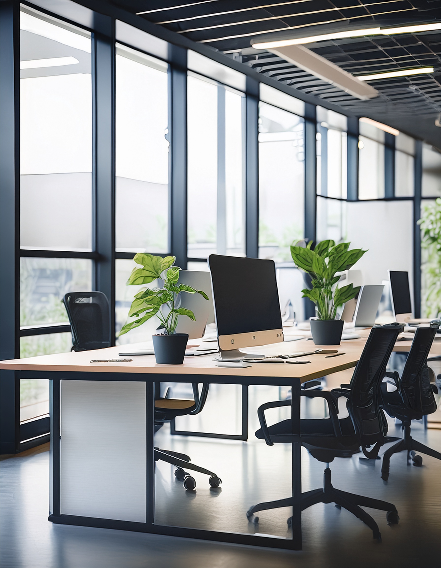 Moderne Büroräume mit freundlichem Personal